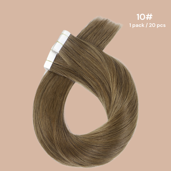 Extensions Adhésives / tapes raides Remy Premium 10#