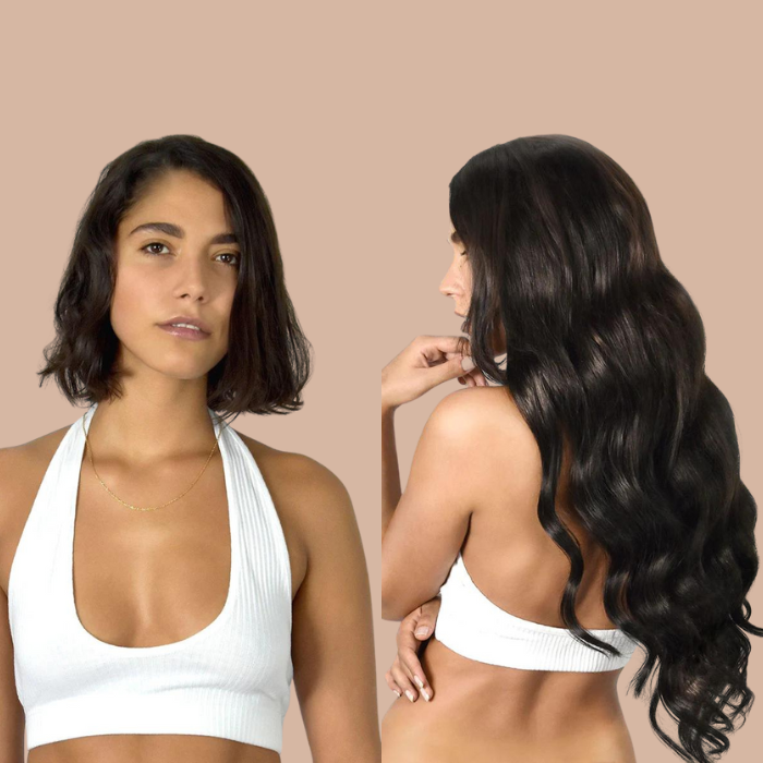 Kits de extensiones negras extra volumen con clip para todos los estilos