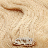 Extensions Clips Ondulées Blond Platine