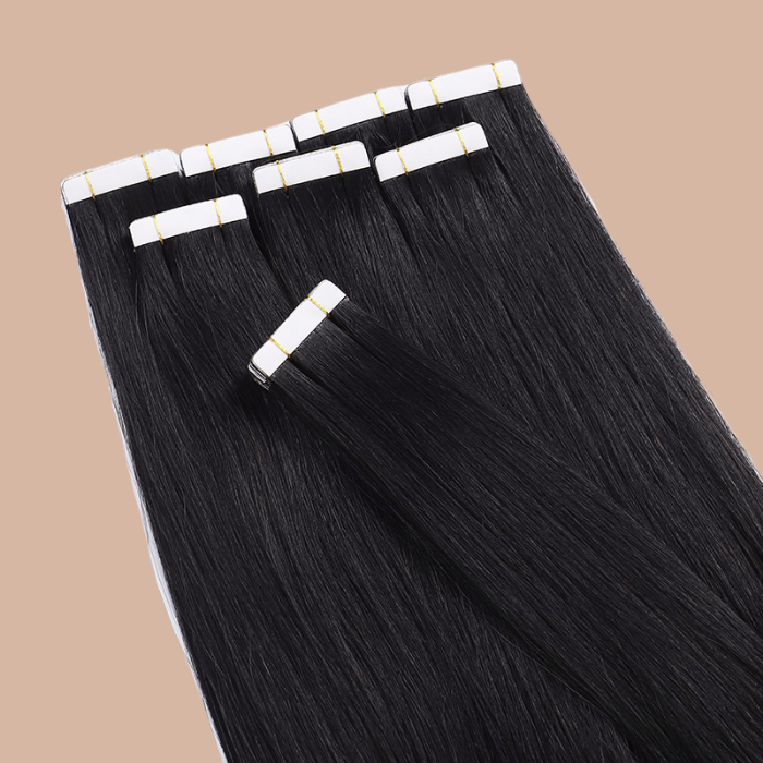 Extensions Adhésives / tapes raides Remy Hair Premium 1B#