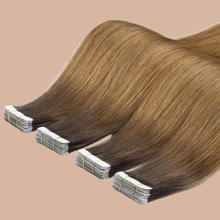 Extensions Adhésives / tapes raides Remy Hair Premium T4/14