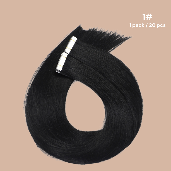 Haftende Extensions / glatte Tapes Remy Hair Premium 1 #