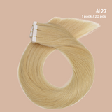 Extensions Adhésives / tapes raides Remy Hair Premium 27#