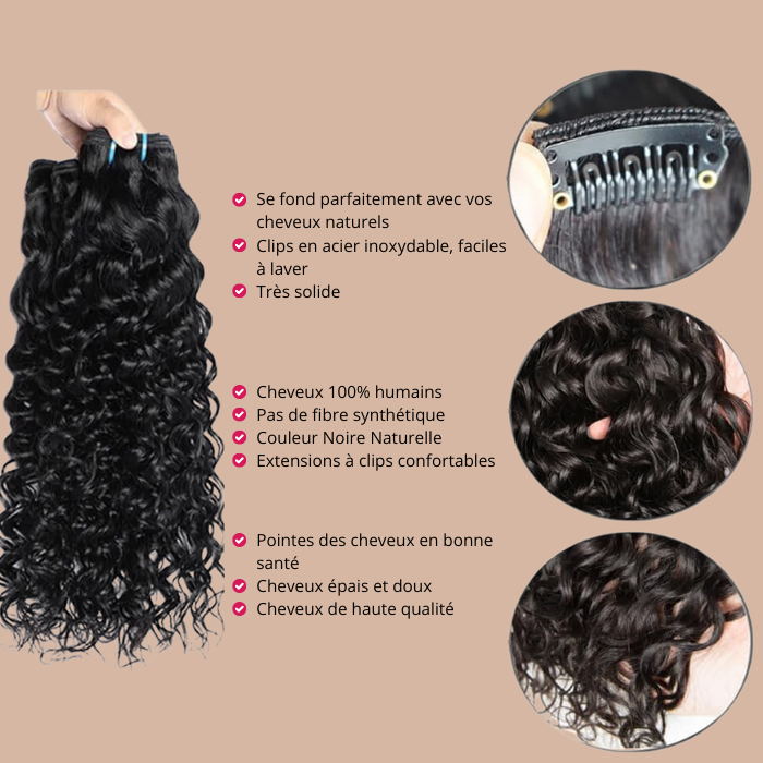 Black Extra Volume clip-in extensions kits voor alle stijlen