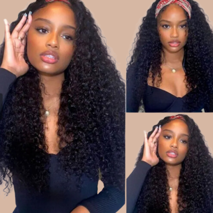 100% natürliche Clip-Extensions Afro Curly Schwarz