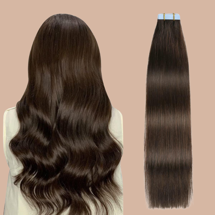 Extensions Adhésives / tapes raides Remy Hair Premium 4#