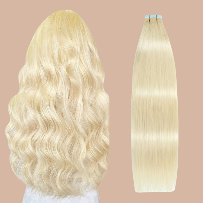 Extensions Adhésives / tapes raides Remy Hair Premium 613#