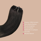 Extension with 100% natural clips all styles and colors mono maxi volume band