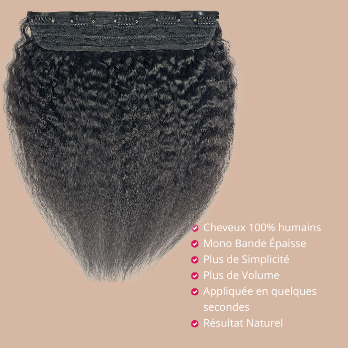 Extension with 100% natural clips all styles and colors mono maxi volume band