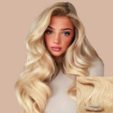 Platinum blonde golfverlenende clipextensies