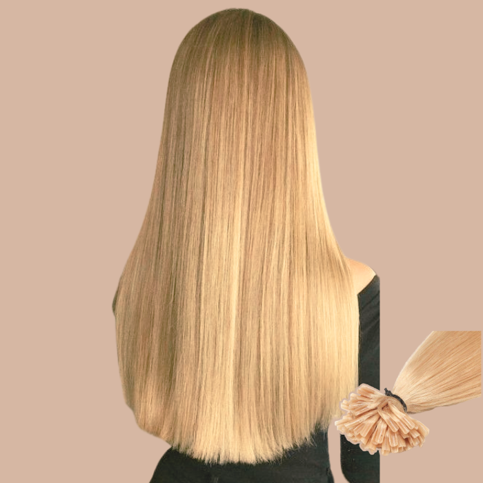 100 Extensions Kératine Raides Blond