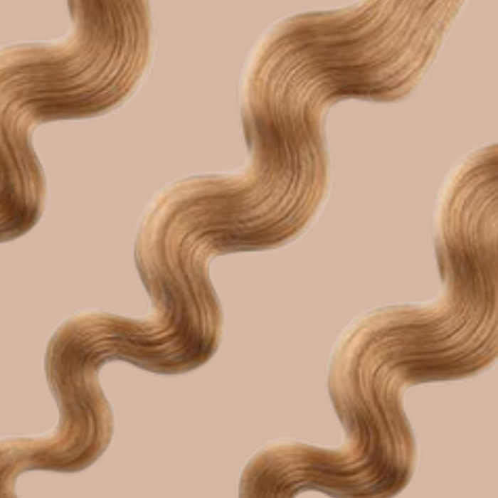 Dark Blond Wavy Adhesive Extensions